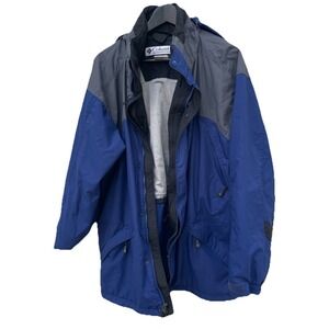 Columbia Blue and Gray Waterproof Raincoat